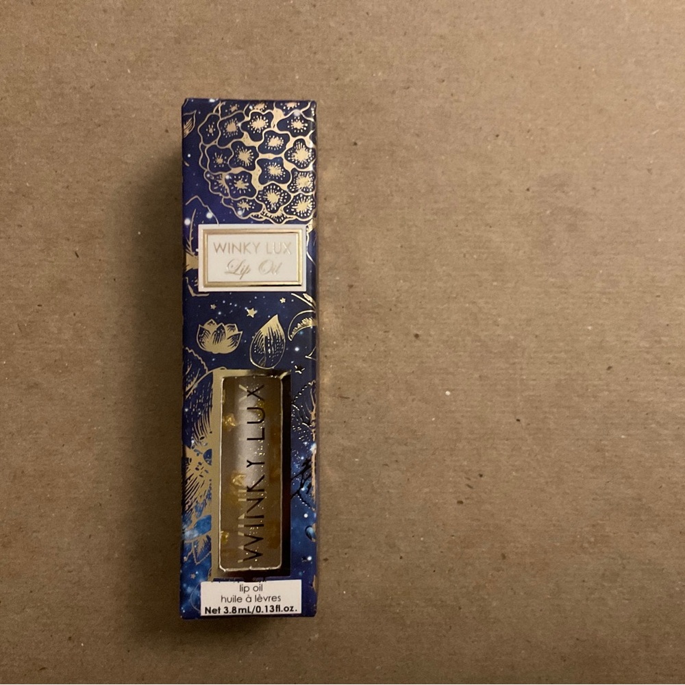 Winky Lux IN THE STARS Lip Oil Gloss NIB High Shine Glitter Womens Makeup Clear